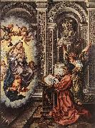 GOSSAERT, Jan (Mabuse) St Luke Painting the Madonna sdg oil painting artist